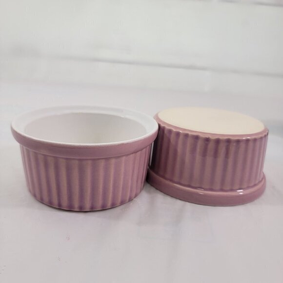 Porcelain Ramekin Dessert Butter Gravy Bowls Set  of 4 - Made in France - Picture 3 of 16
